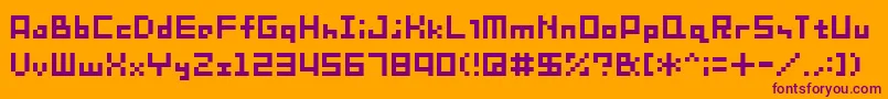 Sg08 Font – Purple Fonts on Orange Background