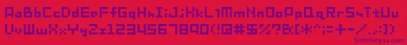 Sg08 Font – Purple Fonts on Red Background