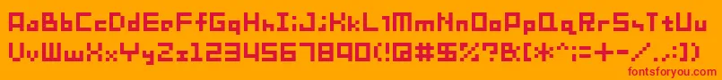 Sg08 Font – Red Fonts on Orange Background