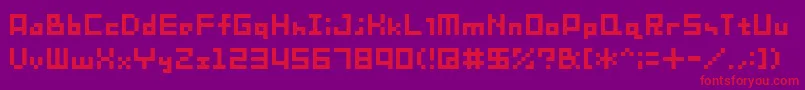 Sg08 Font – Red Fonts on Purple Background