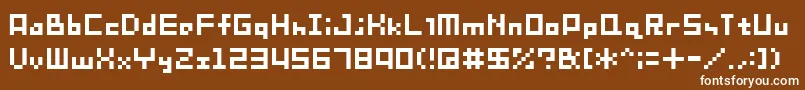 Sg08 Font – White Fonts on Brown Background