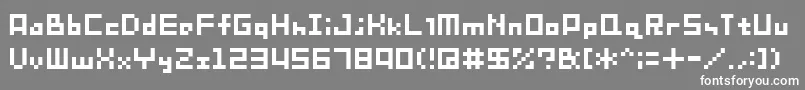 Sg08 Font – White Fonts on Gray Background