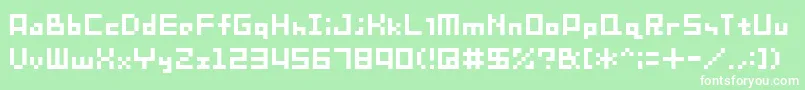Sg08 Font – White Fonts on Green Background