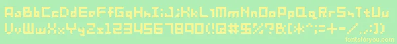 Sg08 Font – Yellow Fonts on Green Background