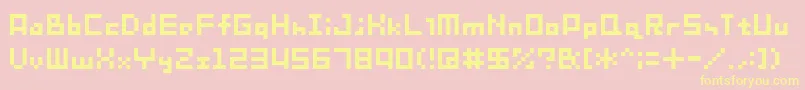 Sg08 Font – Yellow Fonts on Pink Background