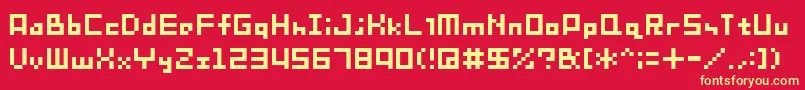 Sg08 Font – Yellow Fonts on Red Background