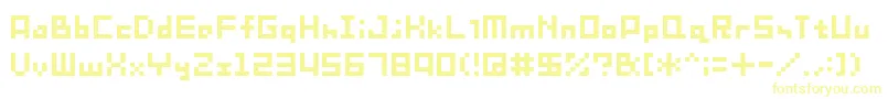 Sg08 Font – Yellow Fonts on White Background
