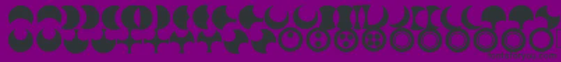 Moonogram-fontti – mustat fontit violetilla taustalla