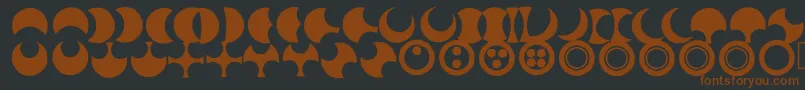 Moonogram Font – Brown Fonts on Black Background