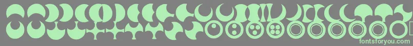 Moonogram Font – Green Fonts on Gray Background