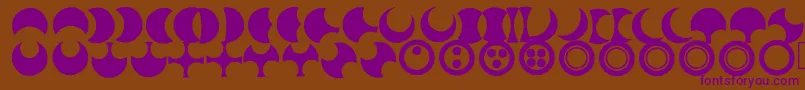 Moonogram Font – Purple Fonts on Brown Background