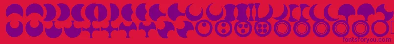 Moonogram-fontti – violetit fontit punaisella taustalla