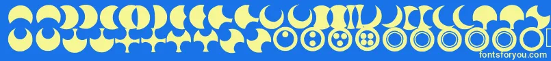 Moonogram Font – Yellow Fonts on Blue Background