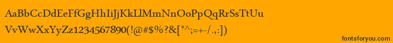 MicrosoftUighur Font – Black Fonts on Orange Background