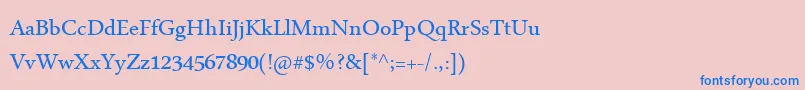 MicrosoftUighur Font – Blue Fonts on Pink Background