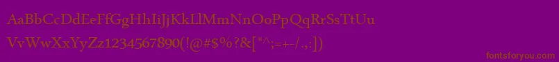 MicrosoftUighur Font – Brown Fonts on Purple Background