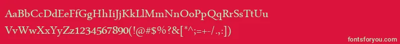 MicrosoftUighur Font – Green Fonts on Red Background
