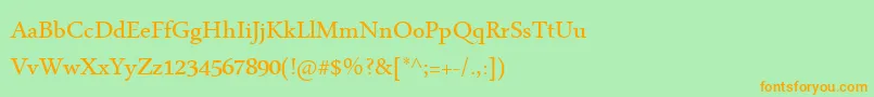 MicrosoftUighur Font – Orange Fonts on Green Background