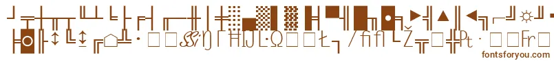 Шрифт MicroPiOneSsiNormal – коричневые шрифты на белом фоне