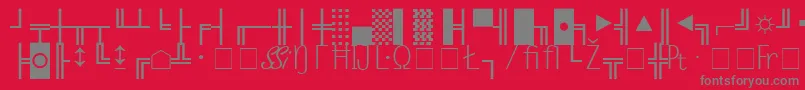 MicroPiOneSsiNormal Font – Gray Fonts on Red Background