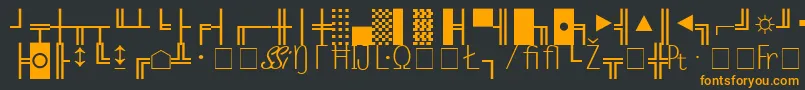 MicroPiOneSsiNormal Font – Orange Fonts on Black Background