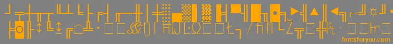 MicroPiOneSsiNormal Font – Orange Fonts on Gray Background
