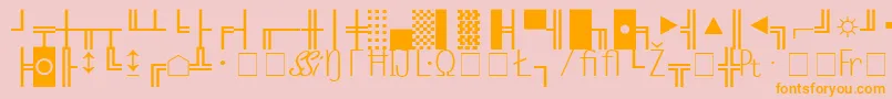 MicroPiOneSsiNormal Font – Orange Fonts on Pink Background