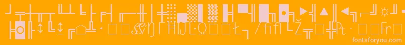 MicroPiOneSsiNormal Font – Pink Fonts on Orange Background