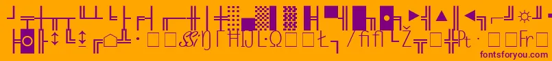 MicroPiOneSsiNormal Font – Purple Fonts on Orange Background