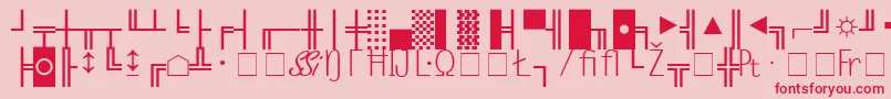 MicroPiOneSsiNormal Font – Red Fonts on Pink Background