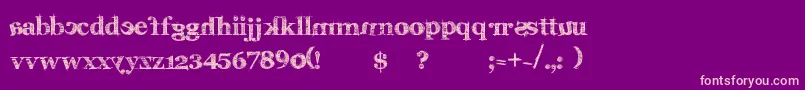 Karabine Font – Pink Fonts on Purple Background
