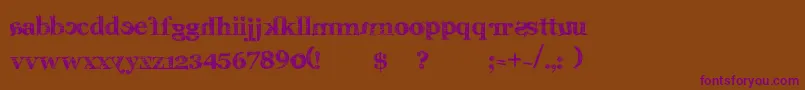 Karabine Font – Purple Fonts on Brown Background
