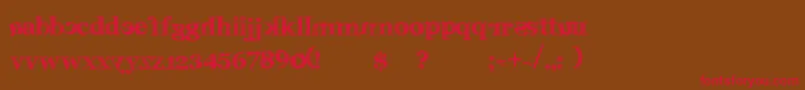 Karabine Font – Red Fonts on Brown Background