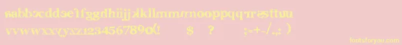 Karabine Font – Yellow Fonts on Pink Background