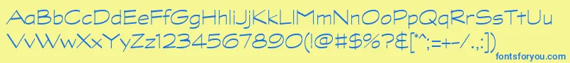 GraphiteLightAtt Font – Blue Fonts on Yellow Background