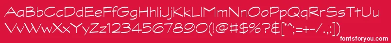 GraphiteLightAtt Font – White Fonts on Red Background