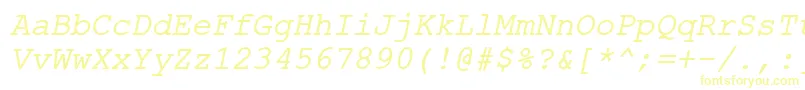 Шрифт ErKurier866Italic – жёлтые шрифты