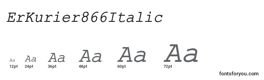 Größen der Schriftart ErKurier866Italic