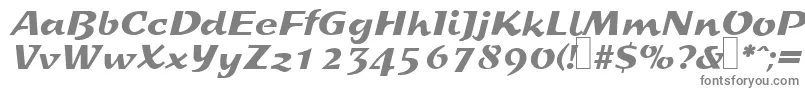 フォントS800ScriptRegular – 白い背景に灰色の文字