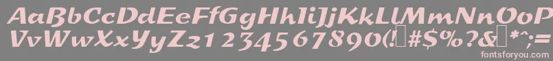 S800ScriptRegular Font – Pink Fonts on Gray Background