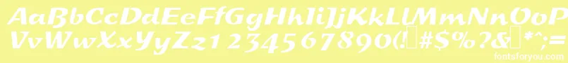 S800ScriptRegular Font – White Fonts on Yellow Background