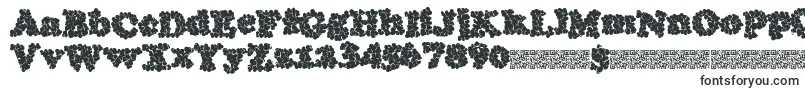 Thunderhead-fontti – mustat fontit valkoisella taustalla