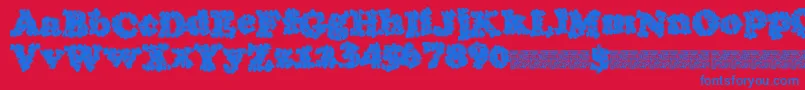 Шрифт Thunderhead – синие шрифты на красном фоне