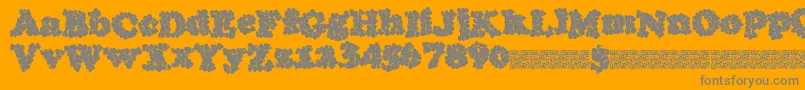 Thunderhead Font – Gray Fonts on Orange Background