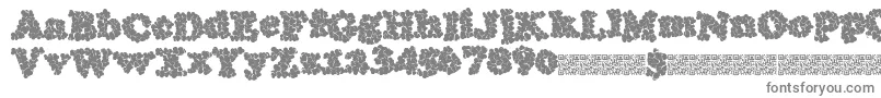 フォントThunderhead – 白い背景に灰色の文字