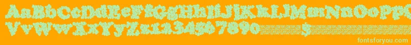 Thunderhead Font – Green Fonts on Orange Background