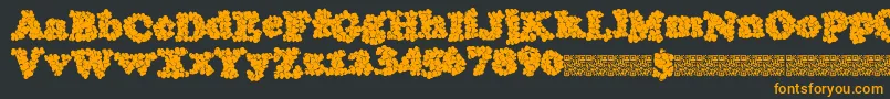 Thunderhead Font – Orange Fonts on Black Background