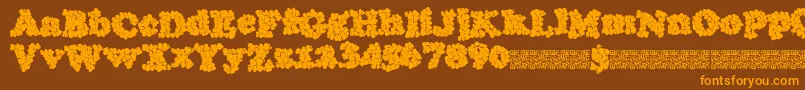 Thunderhead Font – Orange Fonts on Brown Background