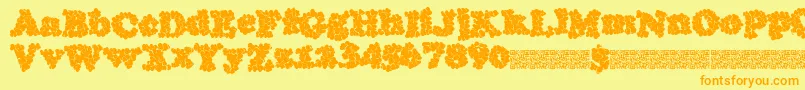 Thunderhead Font – Orange Fonts on Yellow Background