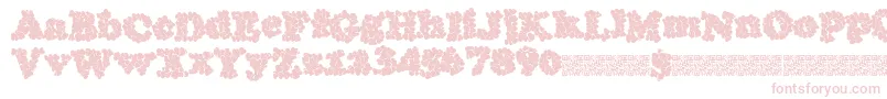 フォントThunderhead – 白い背景にピンクのフォント